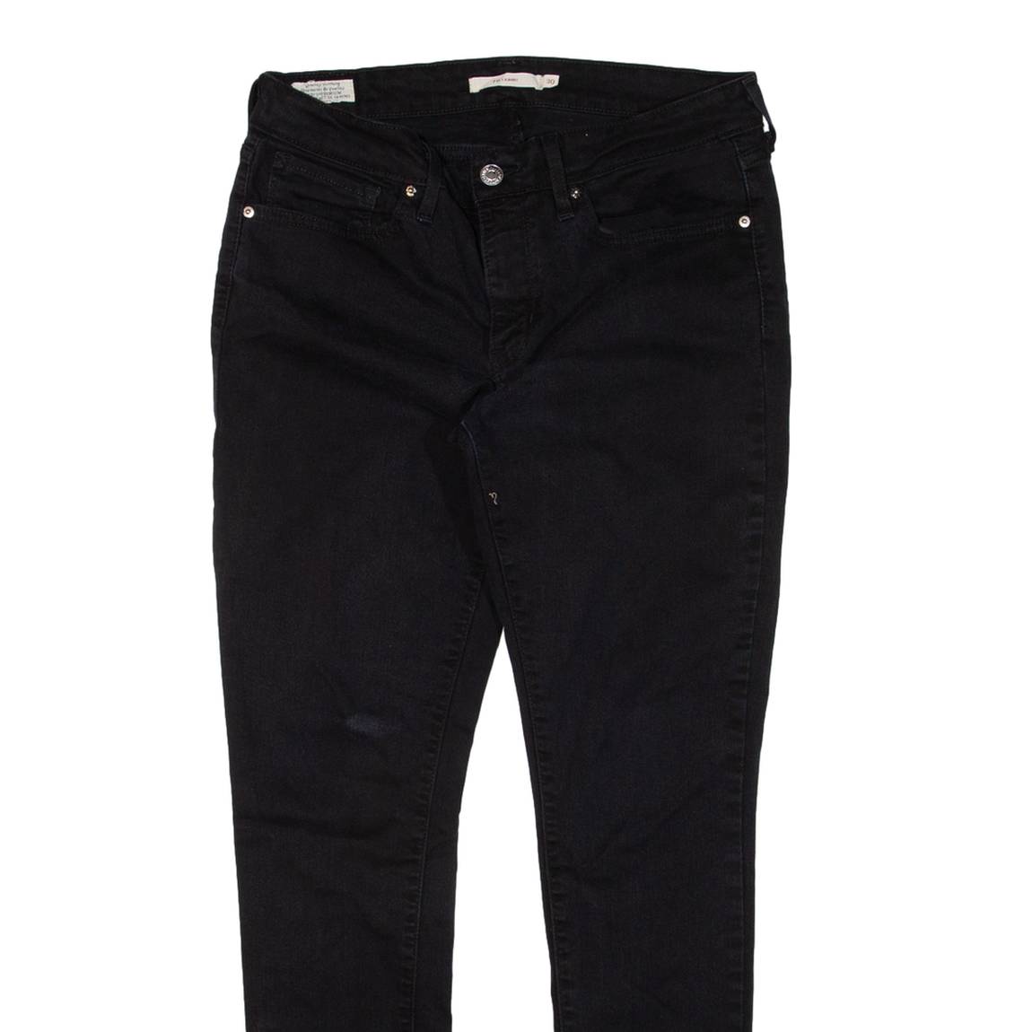 LEVI'S 711 BIG E Womens Trousers Black Slim Skinny W30 L27