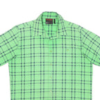 MAMMUT Mens Green Check Shirt M Lightweight Cotton Blend Outdoor Casual