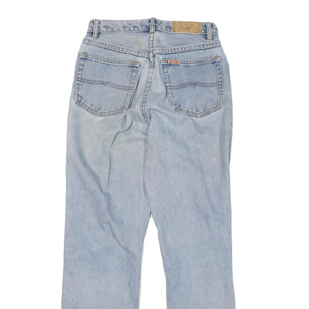 TEDDYS Mens Regular Fit Light Blue Denim Jeans W26 L28 Cotton Blend Zip