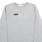 FILA Mens Grey Crew Neck M Cotton Blend Casual Sweatshirt Pullover