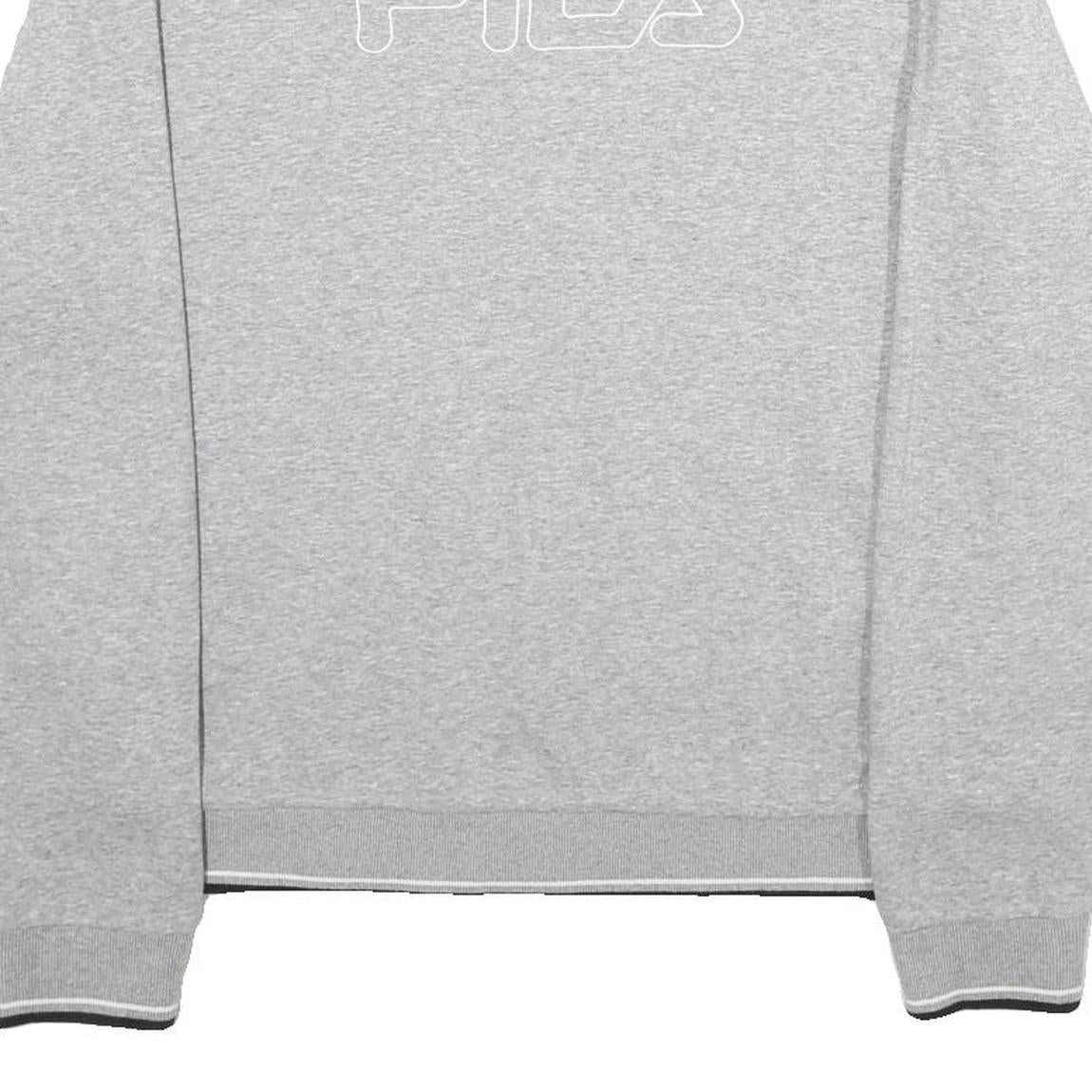 FILA Mens Grey Crew Neck M Cotton Blend Casual Sweatshirt Pullover
