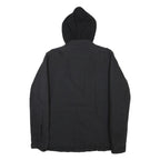 DICKIES Mens Black Jacket M Cotton Plain Zip Hooded Casual