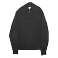 ST. JOHNS'S BAY Mens Black Plain Cotton Pullover Crew Neck Jumper L Warm Casual
