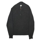 ST. JOHNS'S BAY Mens Black Plain Cotton Pullover Crew Neck Jumper L Warm Casual