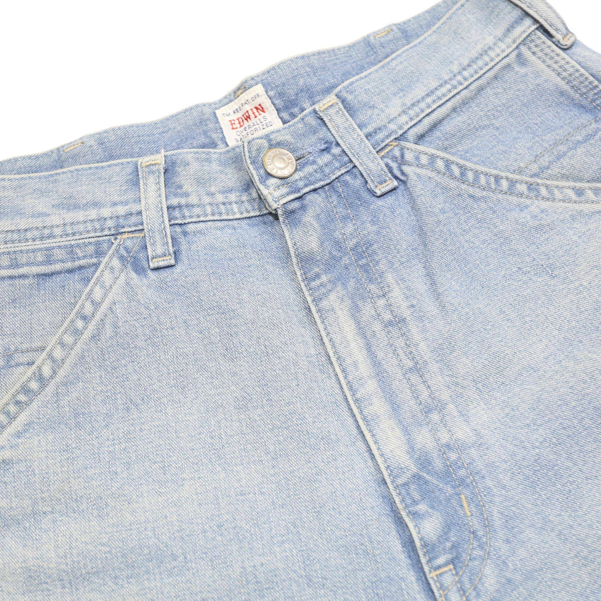 EDWIN Womens Denim Shorts Blue S W27 Casual Cotton Light Wash