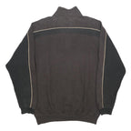 CHAMPION Mens Black & Brown Cotton Blend Half Zip 2XL Sweatshirt Casual