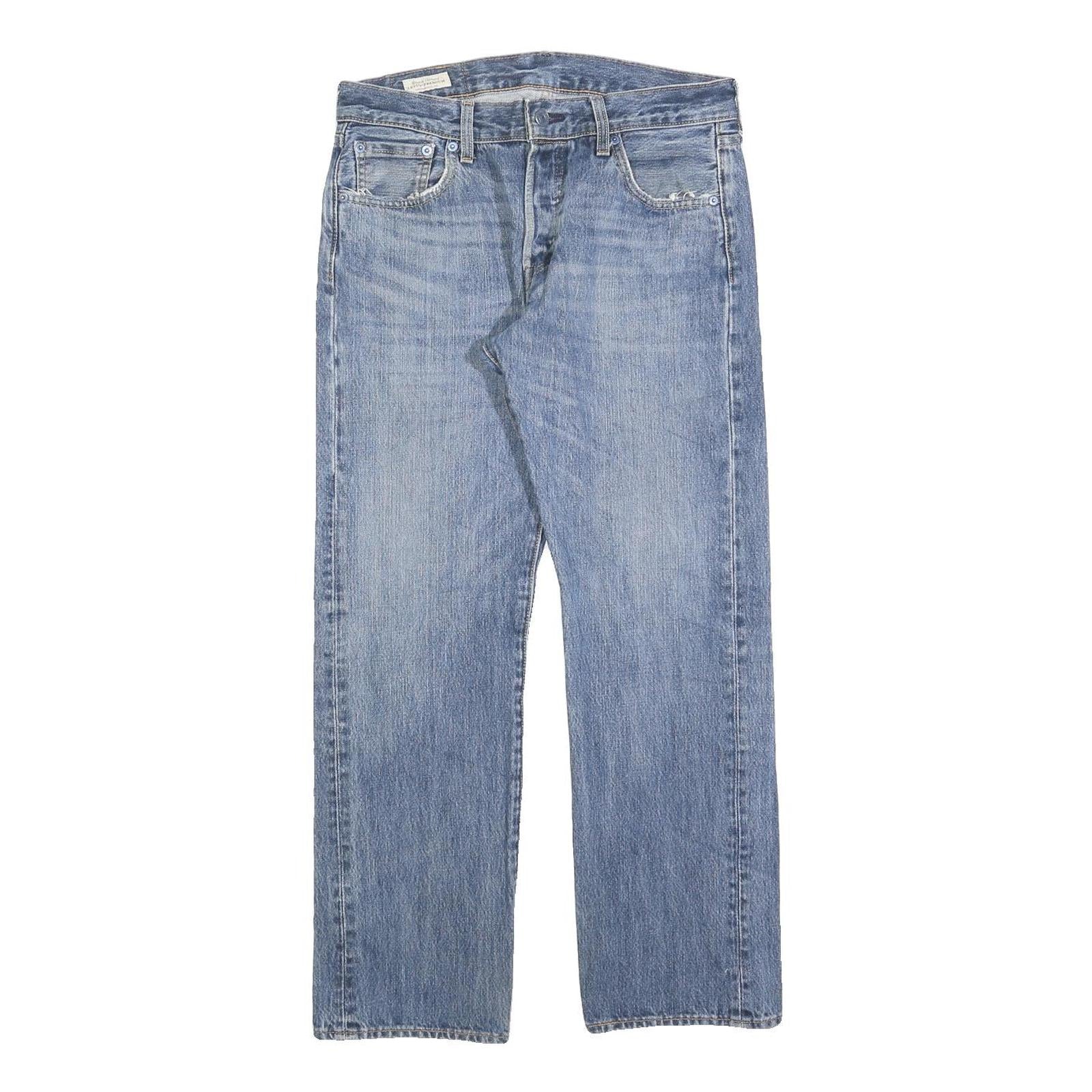 LEVI'S 501 BIG E Mens Jeans Blue Regular Straight Denim Light W30 L30 Classic