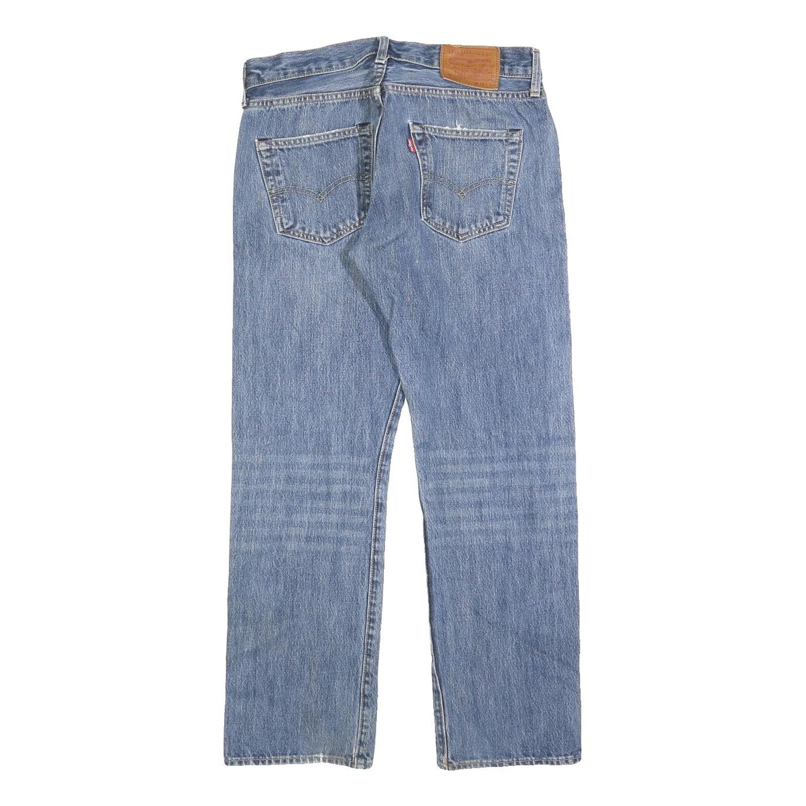 LEVI'S 501 BIG E Mens Jeans Blue Regular Straight Denim Light W30 L30 Classic