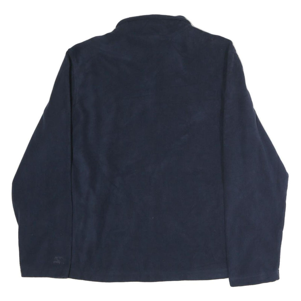 STARTER Mens Navy Blue Jacket M Polyester Zip Up Plain Casual Outerwear