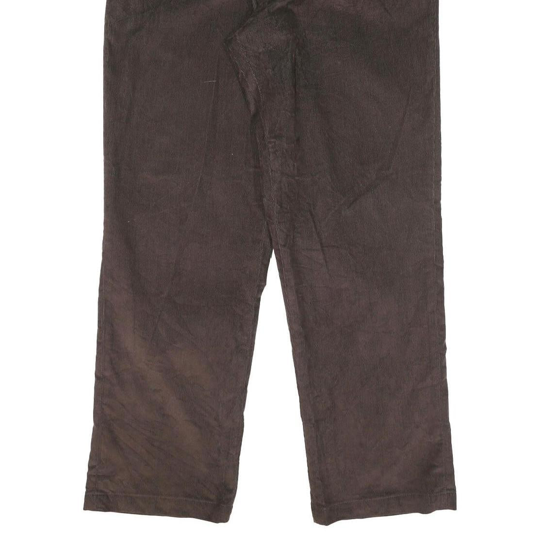 DICKIES Mens Cotton Blend Brown Regular Fit Straight Leg Trousers W36 L32