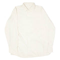 Textured Mens Plain Shirt Beige Long Sleeve L