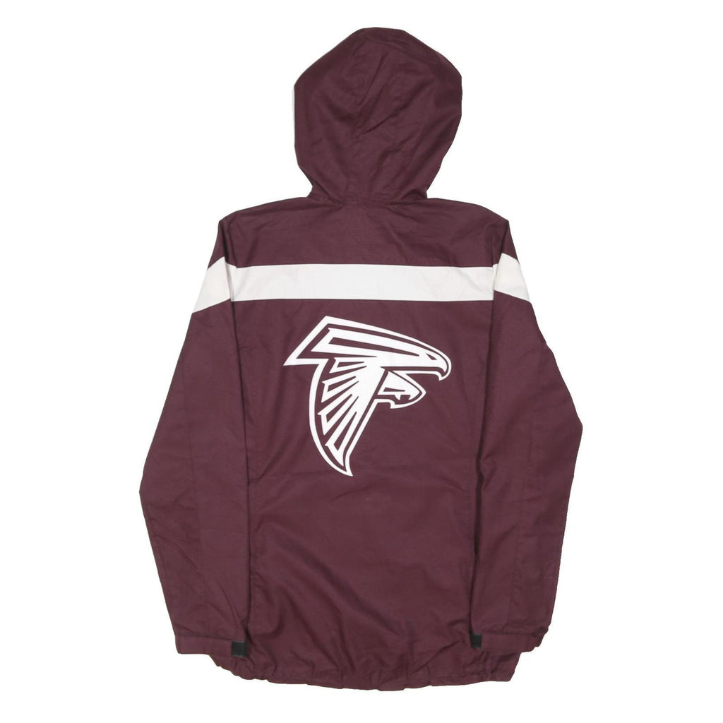ADIDAS Mens Maroon & White Sports Zip Jacket M Polyester Blend Hooded