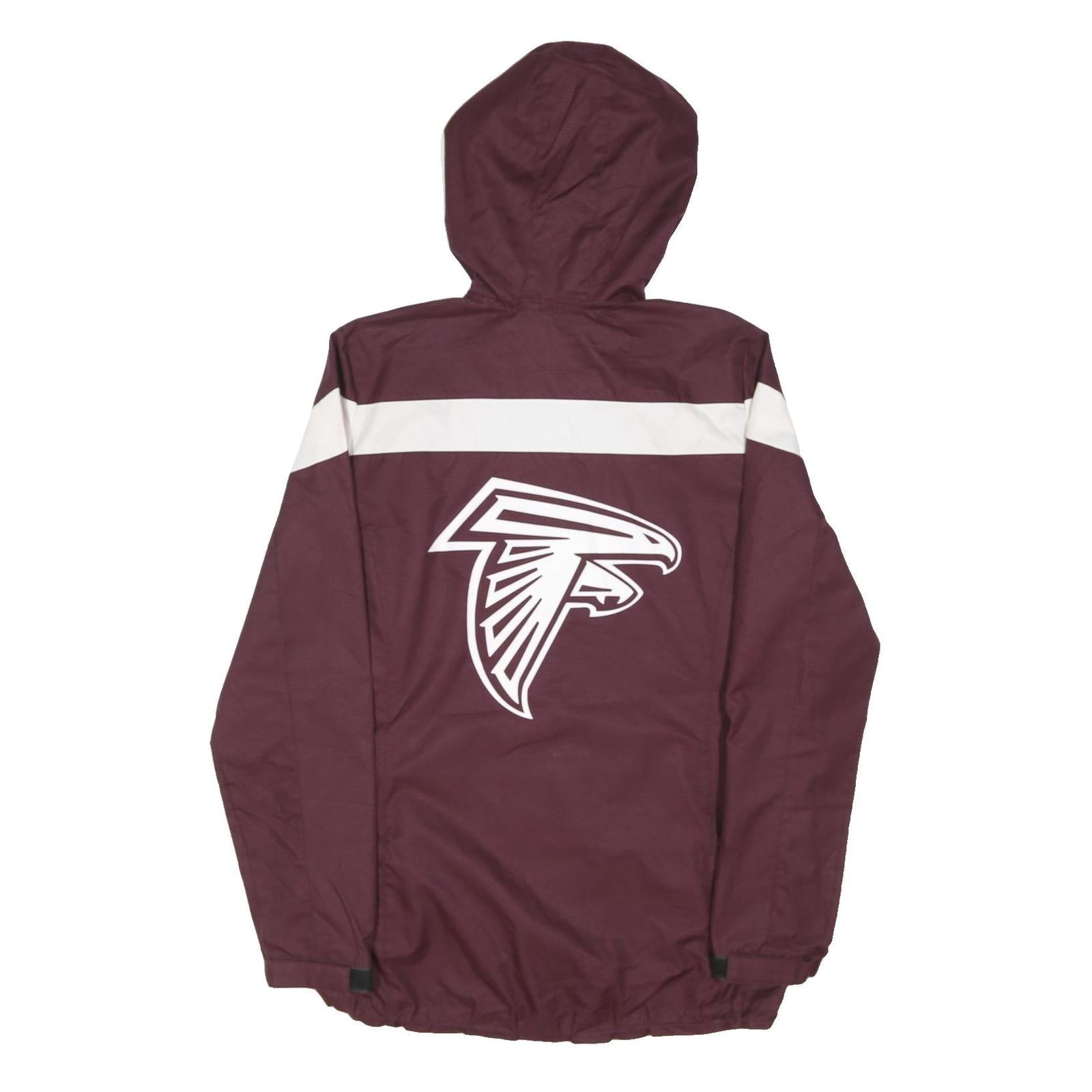 ADIDAS Mens Maroon & White Sports Zip Jacket M Polyester Blend Hooded