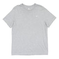 NIKE Mens Grey Short Sleeve Crew Neck Plain L Cotton Blend Casual