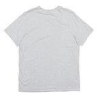 NIKE Mens Grey Short Sleeve Crew Neck Plain L Cotton Blend Casual