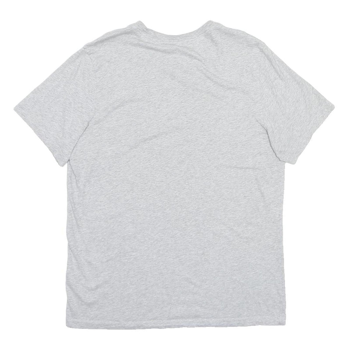 NIKE Mens Grey Short Sleeve Crew Neck Plain L Cotton Blend Casual