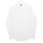 ZARA MAN Mens White Cotton Blend Shirt S Stylish Smart Casual Long Sleeve