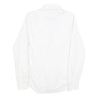 ZARA MAN Mens White Cotton Blend Shirt S Stylish Smart Casual Long Sleeve