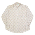MR DEECEE Mens Beige Check Shirt XL Cotton Blend Long Sleeve Button Closure