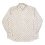 MR DEECEE Mens Beige Check Shirt XL Cotton Blend Long Sleeve Button Closure