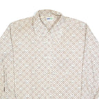 MR DEECEE Mens Beige Check Shirt XL Cotton Blend Long Sleeve Button Closure