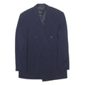 BOSS HUGO BOSS Mens Navy Double Breasted Wool Jacket L Wool Blazer Button