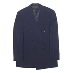 BOSS HUGO BOSS Mens Navy Double Breasted Wool Jacket L Wool Blazer Button