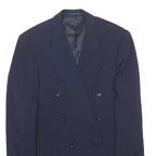 BOSS HUGO BOSS Mens Navy Double Breasted Wool Jacket L Wool Blazer Button