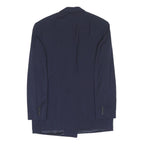 BOSS HUGO BOSS Mens Navy Double Breasted Wool Jacket L Wool Blazer Button
