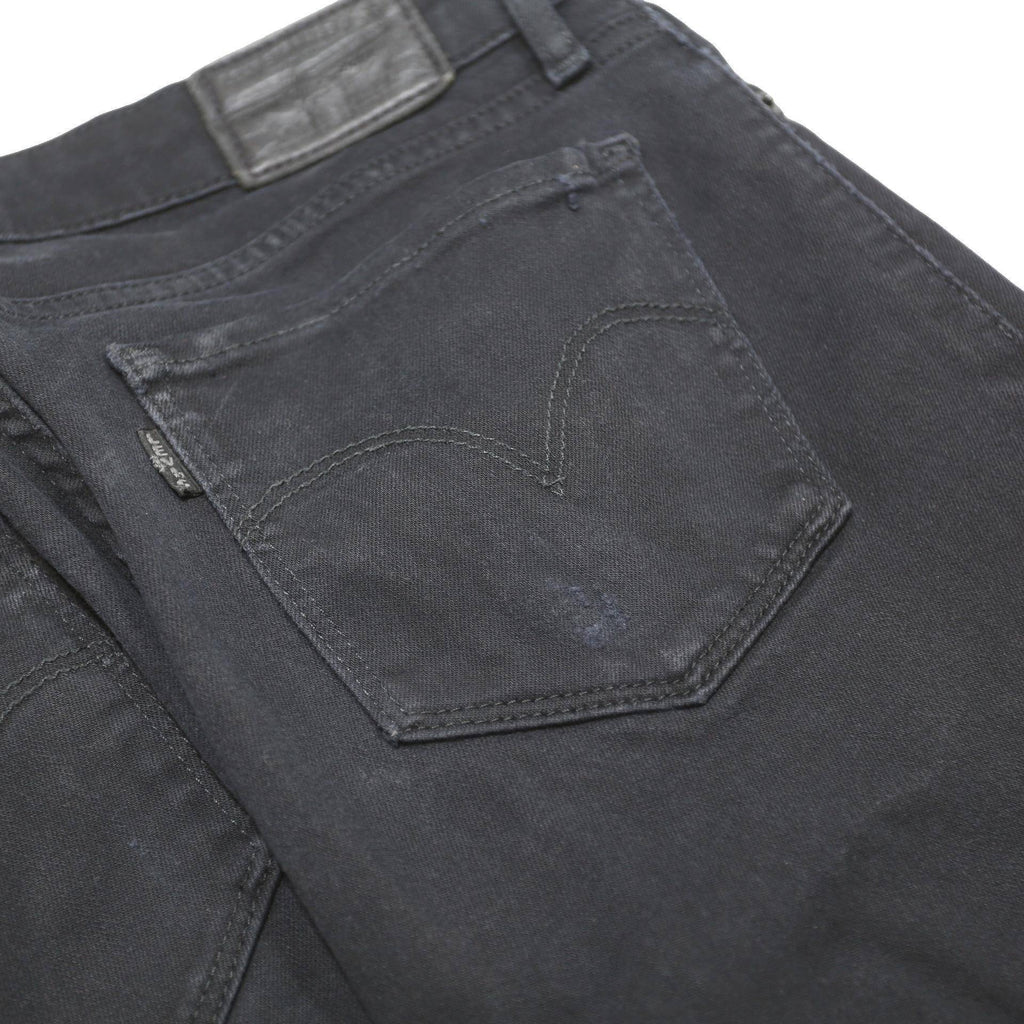 LEVI'S 711 BIG E Womens Jeans Black Slim Skinny Denim W27 L30 Cotton Blend Zip