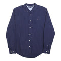 TOMMY HILFIGER Mens Blue & Red Dot Pattern Shirt M Button Down Collar Long