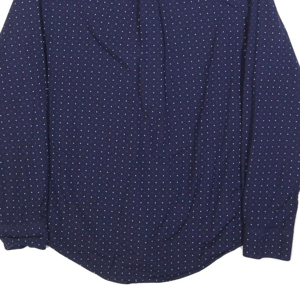 TOMMY HILFIGER Mens Blue & Red Dot Pattern Shirt M Button Down Collar Long