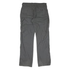DICKIES Mens Cotton Grey Regular Straight Trousers W34 L34 Workwear Casual