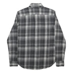 RALPH LAUREN Mens Grey & White Check Shirt S Classic Cotton Button-Down Long