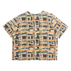 Womens Printed Top Brown Crazy Pattern L
