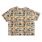 Womens Printed Top Brown Crazy Pattern L