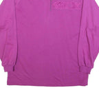 MASER Womens Purple 1/4 Zip Sweatshirt UK 18 Cotton Blend Casual Pullover