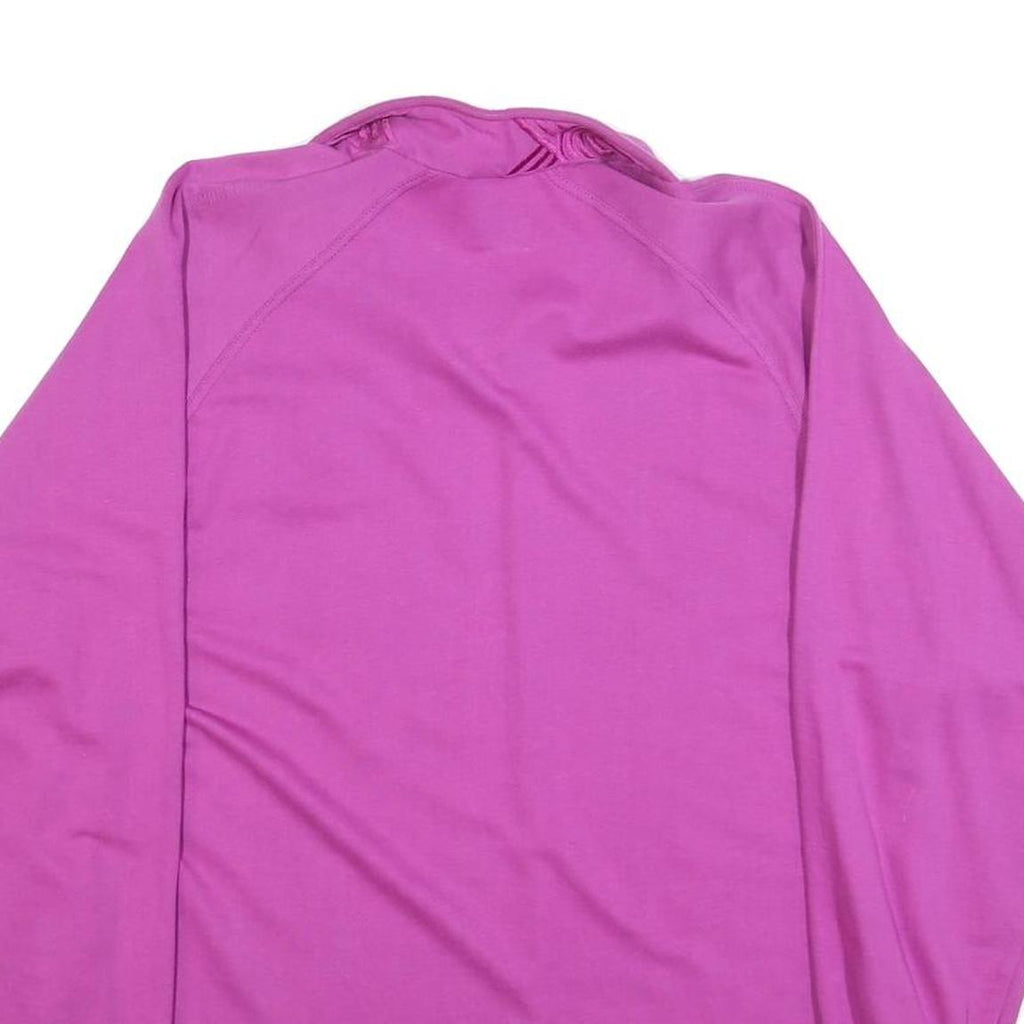 MASER Womens Purple 1/4 Zip Sweatshirt UK 18 Cotton Blend Casual Pullover