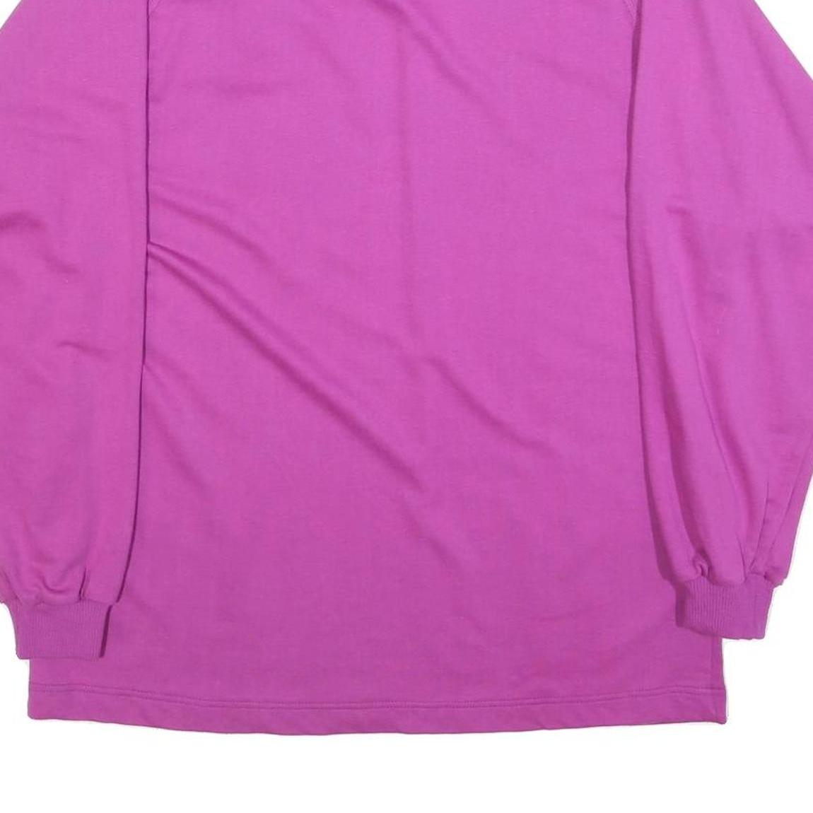 MASER Womens Purple 1/4 Zip Sweatshirt UK 18 Cotton Blend Casual Pullover