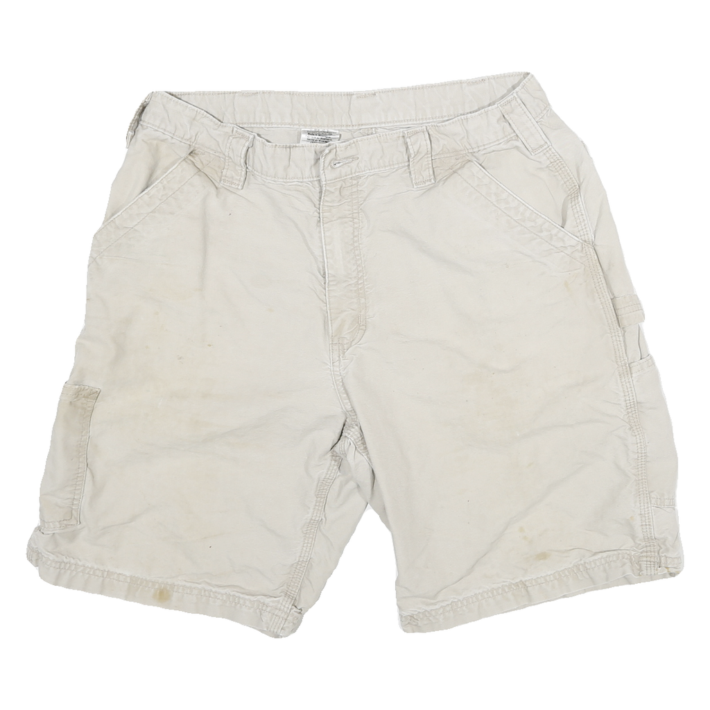 CARHARTT Mens Shorts Beige Casual Cotton Blend L W32 Utility Workwear