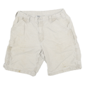 CARHARTT Mens Shorts Beige Casual Cotton Blend L W32 Utility Workwear