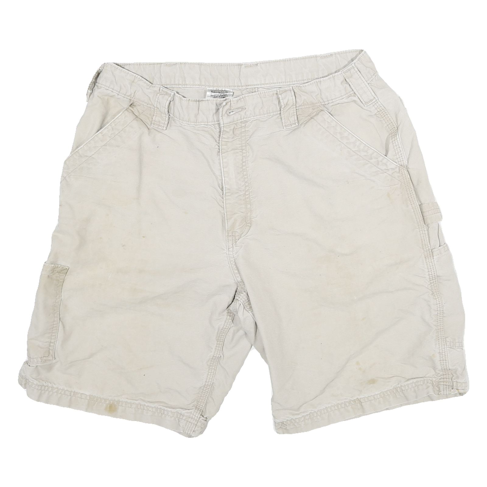 CARHARTT Mens Shorts Beige Casual Cotton Blend L W32 Utility Workwear