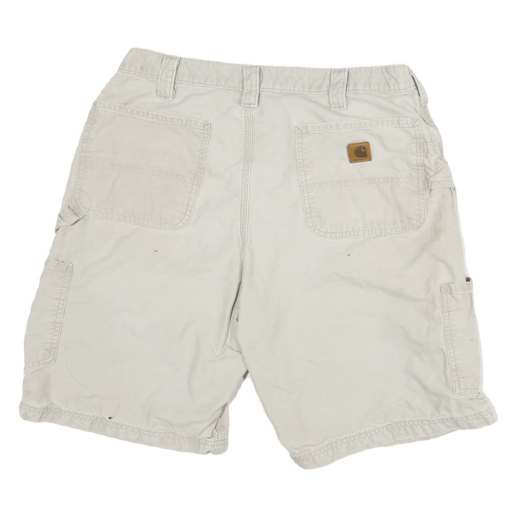 CARHARTT Mens Shorts Beige Casual Cotton Blend L W32 Utility Workwear