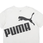 PUMA Mens White Black Graphic T-Shirt M Short Sleeve Crew Neck Sportswear