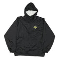 TN MOUNTAIN Mens Black Hooded Zip Jacket M Nylon Plain Lightweight Outdoor