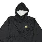 TN MOUNTAIN Mens Black Hooded Zip Jacket M Nylon Plain Lightweight Outdoor