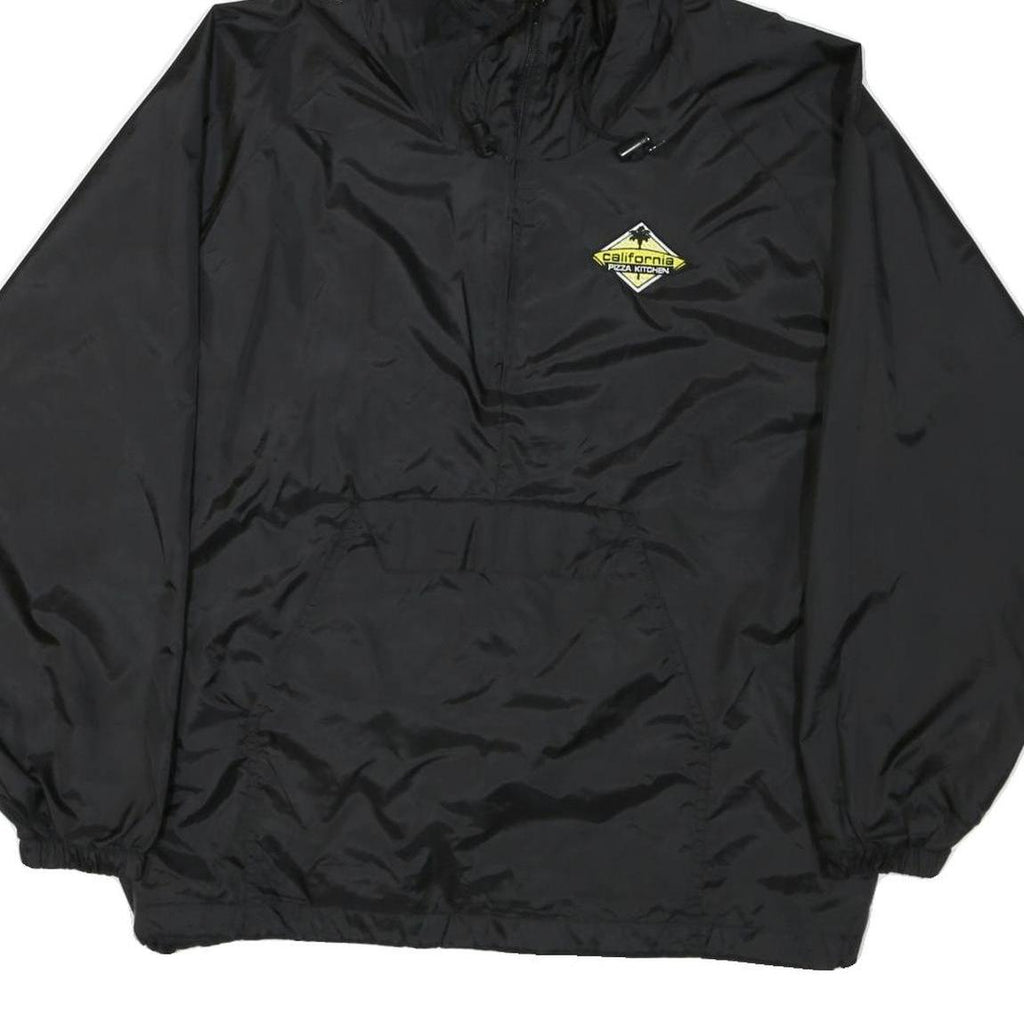 TN MOUNTAIN Mens Black Hooded Zip Jacket M Nylon Plain Lightweight Outdoor
