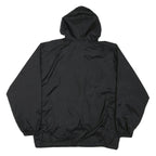 TN MOUNTAIN Mens Black Hooded Zip Jacket M Nylon Plain Lightweight Outdoor
