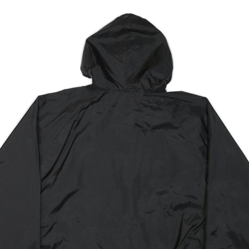 TN MOUNTAIN Mens Black Hooded Zip Jacket M Nylon Plain Lightweight Outdoor