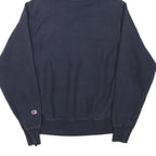 CHAMPION Mens Navy Blue Hoodie S Classic Pullover Cotton Blend Sweatshirt